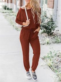 img 2 attached to ANRABESS Stretchy Shoulder Jumpsuit WFF36 A42Heise L - Women's Clothing