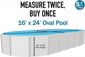 img 1 attached to Upgrade Your Above-Ground Pool With Smartline Bedrock 16' X 24' Oval Liner - Overlap Style, 25 Gauge Virgin Vinyl, Designed For Steel Sided Walls