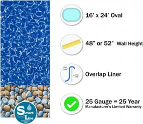 img 3 attached to Upgrade Your Above-Ground Pool With Smartline Bedrock 16' X 24' Oval Liner - Overlap Style, 25 Gauge Virgin Vinyl, Designed For Steel Sided Walls