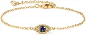 img 4 attached to Изящный браслет-цепочка с наполнителем из 14-каратного золота - идеальный ювелирный подарок для женщин