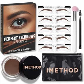 img 4 attached to IMethod Eyebrow Stamp And Eyebrow Stencil Kit - Eye Brow Stamping Kit, Brow Stamp Trio Kit, Brow Stencil And Stamp Kit, Brow Eyebrow Kit, Brown