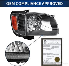 img 3 attached to 🚗 Polly Wales 2001-2004 Tacoma Headlight Assembly - Enhance Your Tacoma's Look with Black Housing, Clear Lens, and Amber Reflector Headlamps - Left and Right Headlight Replacement for 01-04 Tacoma