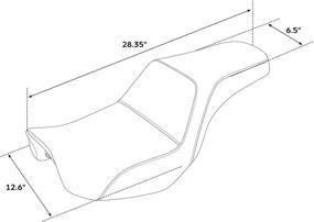 img 3 attached to 🏍️ C.C. RIDER Leather Rear Passenger Seat for Harley Dyna FXD Super Glide Street Bob Fat Bob Wide Glide Low Rider Switchback (2006-2017) - Perfect Fit and Premium Quality