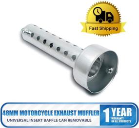 img 4 attached to 🏍️ Motorcycle Exhaust Muffler Silencer Pipe - MASO Universal 35mm DB Killer Baffle Can Muffler Pipe