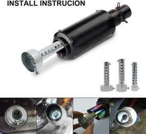 img 3 attached to 🏍️ Motorcycle Exhaust Muffler Silencer Pipe - MASO Universal 35mm DB Killer Baffle Can Muffler Pipe