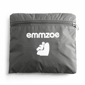 img 1 attached to Emmzoe Premium Car Seat Airport Gate Check Bag - Durable Nylon, Foldable Pouch & Hand/Shoulder Strap (Gray)
