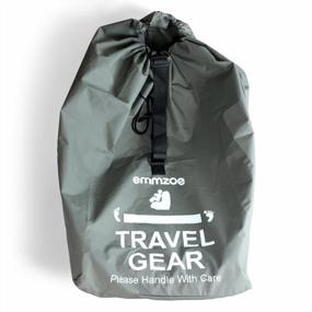 img 3 attached to Сумка Emmzoe Premium Car Seat Airport Check Bag - прочный нейлон, складная сумка и ручной/плечевой ремень (серый)
