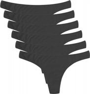 breathable cotton thongs for women - 6 pack bikini underwear by elacucos logo