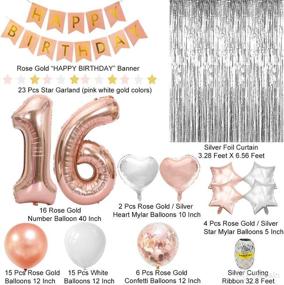 img 2 attached to 💖 Stunning Rose Gold Sweet 16 Decorations: Balloons, Backdrop, Gifts & More!