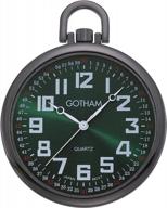 gwc15027bg gotham quartz railroad gun tone watch logo
