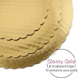 img 1 attached to 24 Pack 10 Inch Gold Cake Boards Rounds - Cardboard Disposable Base For Perfect Cake Decorating.