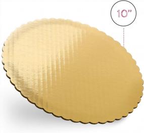 img 3 attached to 24 Pack 10 Inch Gold Cake Boards Rounds - Cardboard Disposable Base For Perfect Cake Decorating.