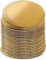 24 pack 10 inch gold cake boards rounds - cardboard disposable base for perfect cake decorating. logo