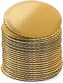 img 4 attached to 24 Pack 10 Inch Gold Cake Boards Rounds - Cardboard Disposable Base For Perfect Cake Decorating.