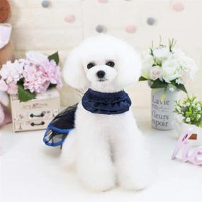 img 1 attached to Transform Your Pup Into A Glam Diva With Tangpan'S Rose Deco Pet Costume: Dark Blue, XL