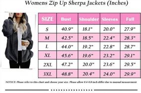 img 1 attached to Womens Oversized Sherpa Hoodie Jacket With Full Zip And Pockets - Soft Fuzzy Fleece Fluffy Coat By Nirovien