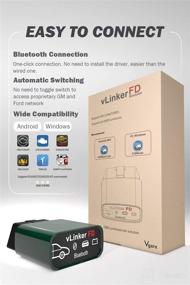 img 2 attached to 📲 Эффективный vLinker FD OBD2 Bluetooth сканер для FORScan: совместим с Android и Windows