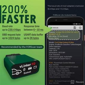 img 3 attached to 📲 Эффективный vLinker FD OBD2 Bluetooth сканер для FORScan: совместим с Android и Windows