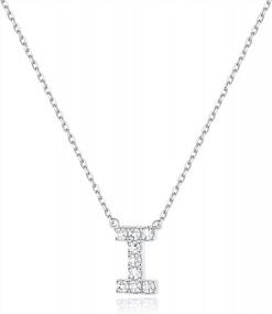 img 4 attached to Personalized And Dainty: Jewlpire 925 Sterling Silver Initial Necklaces With AAAAA+ Cubic Zirconia For Women And Girls