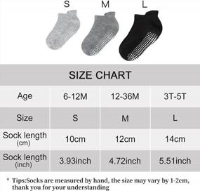 img 1 attached to BOOPH Non Slip Toddler Socks Baby Boys Girls Anti Skid Grip Low Cut Socks