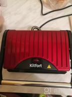 img 1 attached to Sandwich maker Kitfort KT-1609 Panini Maker, red review by Barbara Pisarek ᠌