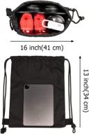 светоотражающий рюкзак angel wings drawstring с карманом на молнии - черный 13x16 дюймов, безопасная спортивная спортивная сумка для мальчиков, девочек, мужчин или женщин - отличная идея для подарка логотип