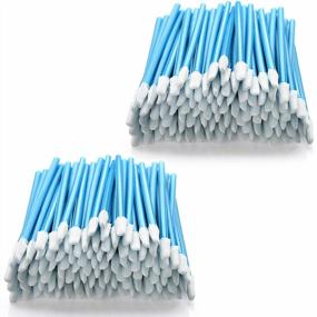 img 4 attached to Lint-Free Swabs For Cleanroom And PCB Board Cleaning (200Pcs, 3.2Mm Head Width, Spear Shape Pointed Tips, Blue) - Multi-Purpose Microfiber Swabs For Inkjet Printers And More - AAwipes