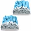 lint-free swabs for cleanroom and pcb board cleaning (200pcs, 3.2mm head width, spear shape pointed tips, blue) - multi-purpose microfiber swabs for inkjet printers and more - aawipes logo