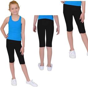 img 3 attached to Bear Mall Girls' 3-Pack Capris Leggings - Clothing and Leggings Combo