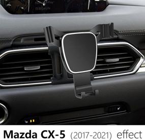 img 3 attached to 📱 LUNQIN Car Phone Mount for 2017-2021 Mazda CX-5 CX5 Auto Accessories - Navigation Bracket with Interior Decoration - Mobile Cell Phone Holder