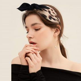 img 3 attached to 6 Pack Women'S Headbands: Boho, Leopard & Cheetah Hair Ties - Elastic Bow Turban Wraps For Women | Exacoo