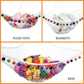 img 3 attached to 🧸 Meirenda Hammock Stuffed Animals Organizer: The Ultimate Kids' Home Store Solution