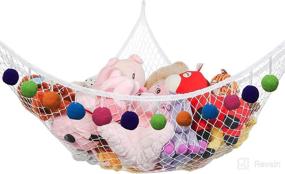 img 4 attached to 🧸 Meirenda Hammock Stuffed Animals Organizer: The Ultimate Kids' Home Store Solution