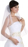 samky 1t 1 tier pencil edge rhinestone crystal wedding veil логотип