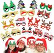🎄 bosoner 14pack christmas glitter party glasses - fun novelty eyewear for festive accessories, decorations, and holiday favors logo