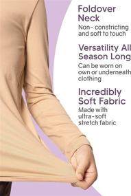 img 1 attached to Stretch Comfort Sleeve Turtleneck X Large Girls' Clothing ~ Tops, Tees & Blouses