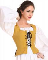 medieval wench pirate renaissance cosplay costume reversible peasant bodice logo