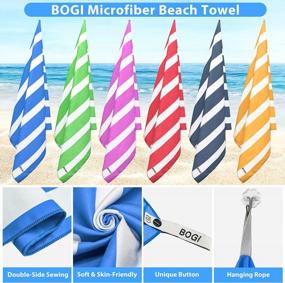 img 2 attached to Experience Comfort And Luxury With BOGI Microfiber Beach Towel Set - Lightweight, Absorbent And Quick Dry Towels Perfect For Beach, Gym, Yoga And Travel.