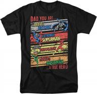 popfunk classic justice league true hero dad father's day t shirt & stickers логотип