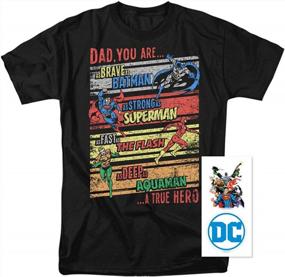 img 3 attached to Popfunk Classic Justice League True Hero Dad Father'S Day T Shirt & Stickers