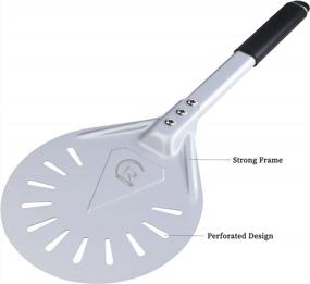 img 3 attached to LRUI Turner Pizza Peel With 8" Aluminum Pizza Paddle With Non-Slip Rubber-Covered Handle