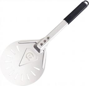 img 4 attached to LRUI Turner Pizza Peel With 8" Aluminum Pizza Paddle With Non-Slip Rubber-Covered Handle