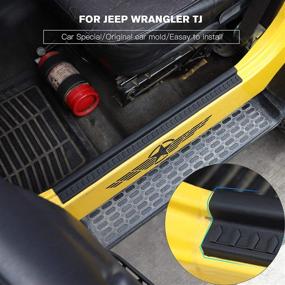 img 3 attached to 🚪 JeCar Door Sill Guards: Premium Door Entry Protectors for 1997-2006 Jeep Wrangler TJ - Perfect Exterior Accessories