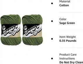 img 1 attached to Affordable Bulk Purchase: Lily Sugar'n Cream (2-pack) in Sage Green - Ideal for Crafters and Knitters