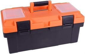 img 4 attached to 🔧 Convenient and Versatile Plastic Tool Box: Portable 18-inch Toolbox with Removable Tray – Perfect for Craft Storage and Household Use