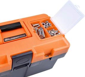 img 1 attached to 🔧 Convenient and Versatile Plastic Tool Box: Portable 18-inch Toolbox with Removable Tray – Perfect for Craft Storage and Household Use