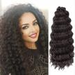 leeons 20 inch ocean wave crochet hair - pack of 4 (2 shades) synthetic deep ripple crochet braids for trendy hairstyles logo