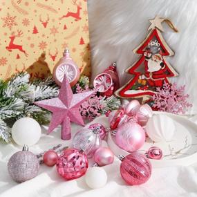 img 1 attached to 103-Pack Baby Pink Shatterproof Christmas Ball Ornaments Reusable Hand-Held Gift Package For Xmas Tree Decoration - XmasExp