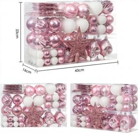 img 3 attached to 103-Pack Baby Pink Shatterproof Christmas Ball Ornaments Reusable Hand-Held Gift Package For Xmas Tree Decoration - XmasExp