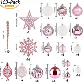 img 2 attached to 103-Pack Baby Pink Shatterproof Christmas Ball Ornaments Reusable Hand-Held Gift Package For Xmas Tree Decoration - XmasExp